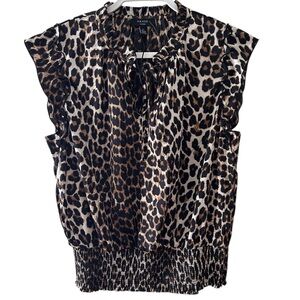 Haver London Leopard Top Blouse
